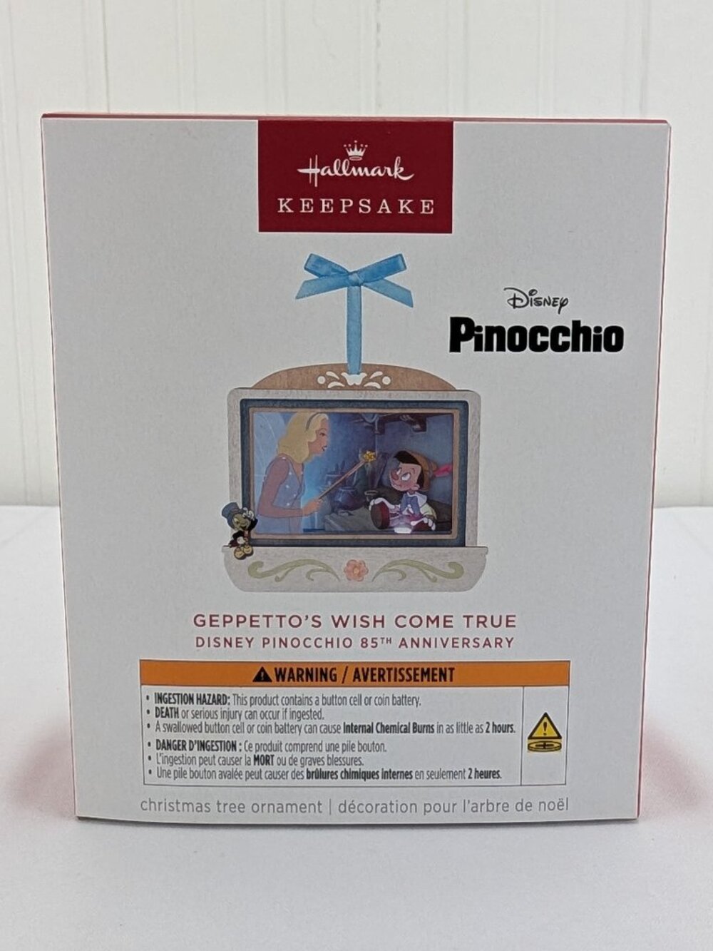 Hallmark Disney Pinocchio Ornament Geppetto's Wish Come True 85th Anniversary